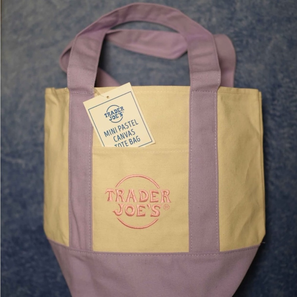 Trader Joe’s Mini Pastel Canvas Tote Bag